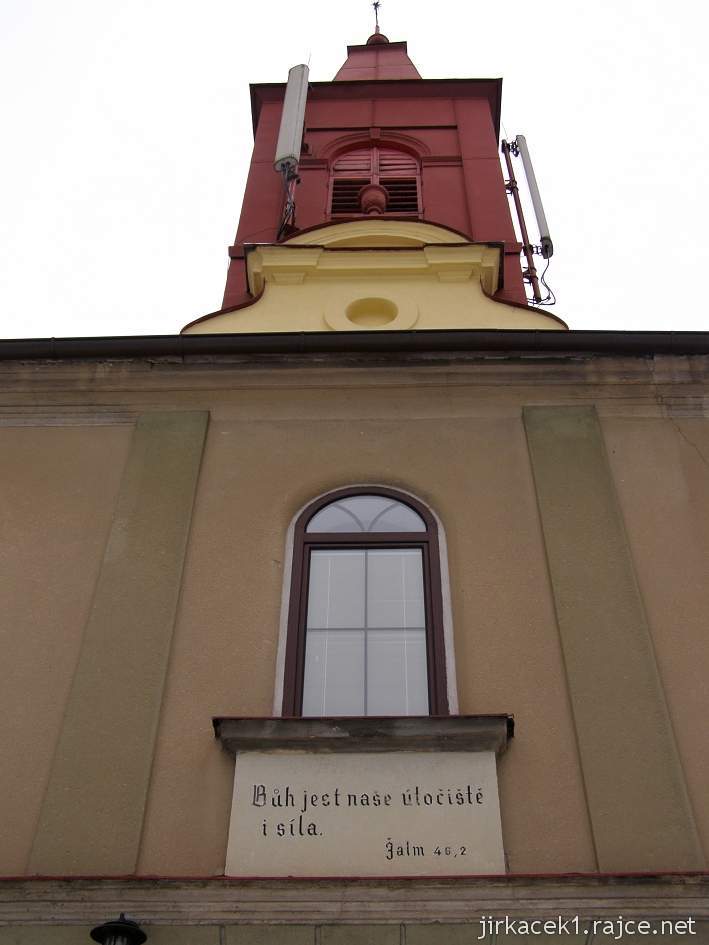 Choceň - kostel Českobratrské církve evangelické - průčelí a věž