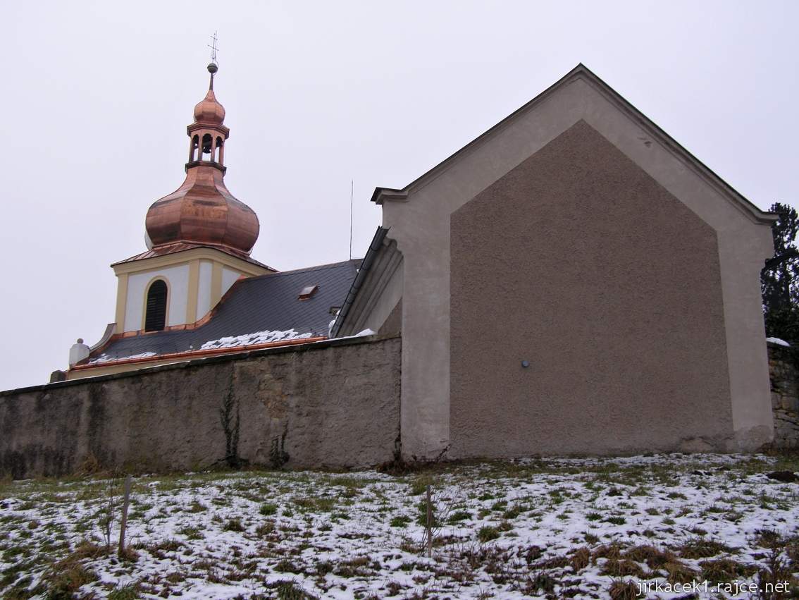 Běstovice - kostel Všech svatých - věž a márnice