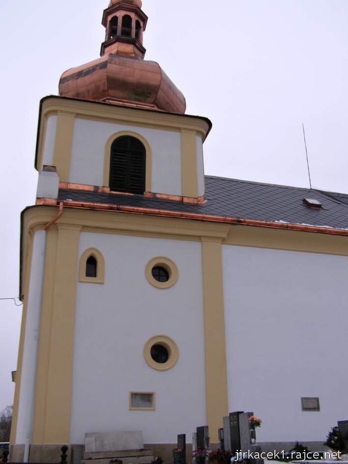 Běstovice - kostel Všech svatých - přistavěná věž