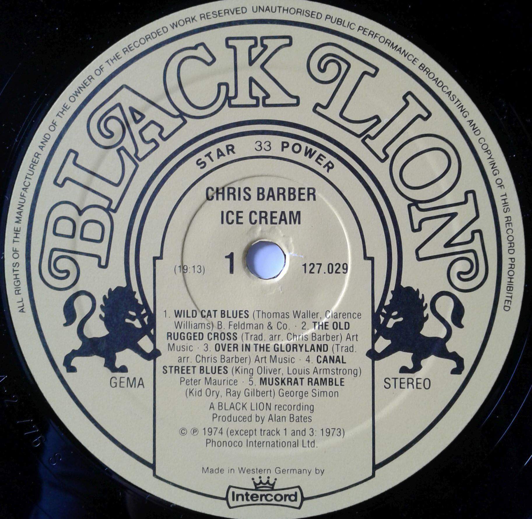 LP Chris Barber Ice Cream, 1976 EX Aukro