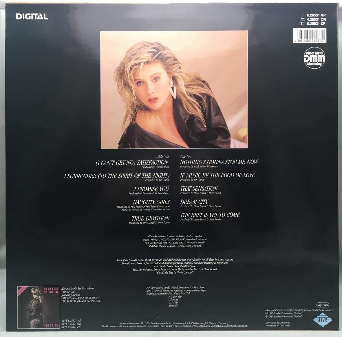 LP Samantha Fox – Samantha Fox 1987 Germany press Vinyl | Aukro
