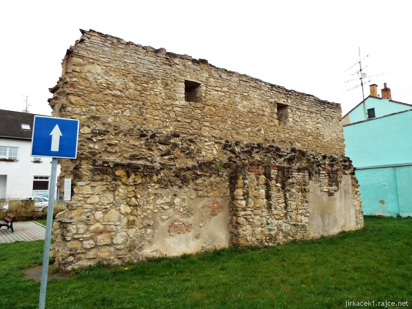 Slavkov u Brna - městské hradby a opevnění na ulici Hradební