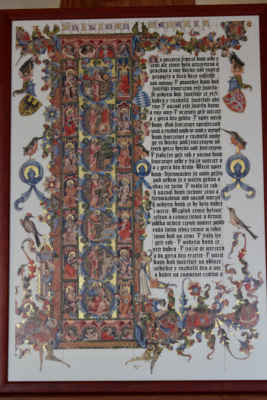 Pátý den - Křivoklátskými lesy na Křivoklát - Faksimile bible Václava IV. (zhotovení 1389–1400).