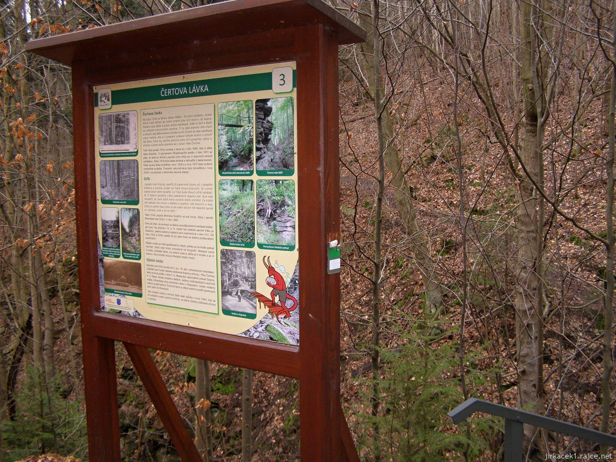 Brandýs - Čertova lávka - naučná tabule